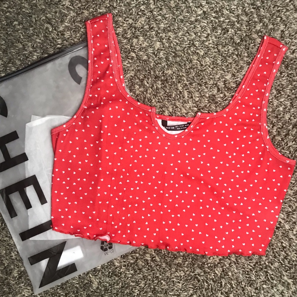 SHEIN Heart Crop Top